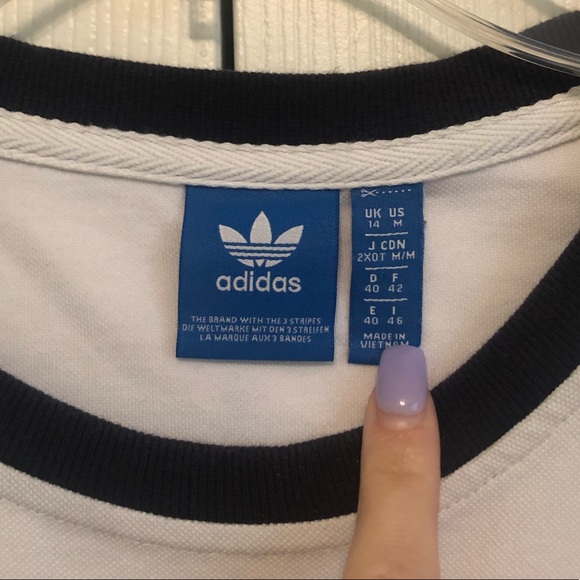 Adidas Three Stripe Ringer Tee - Picture 3 of 4